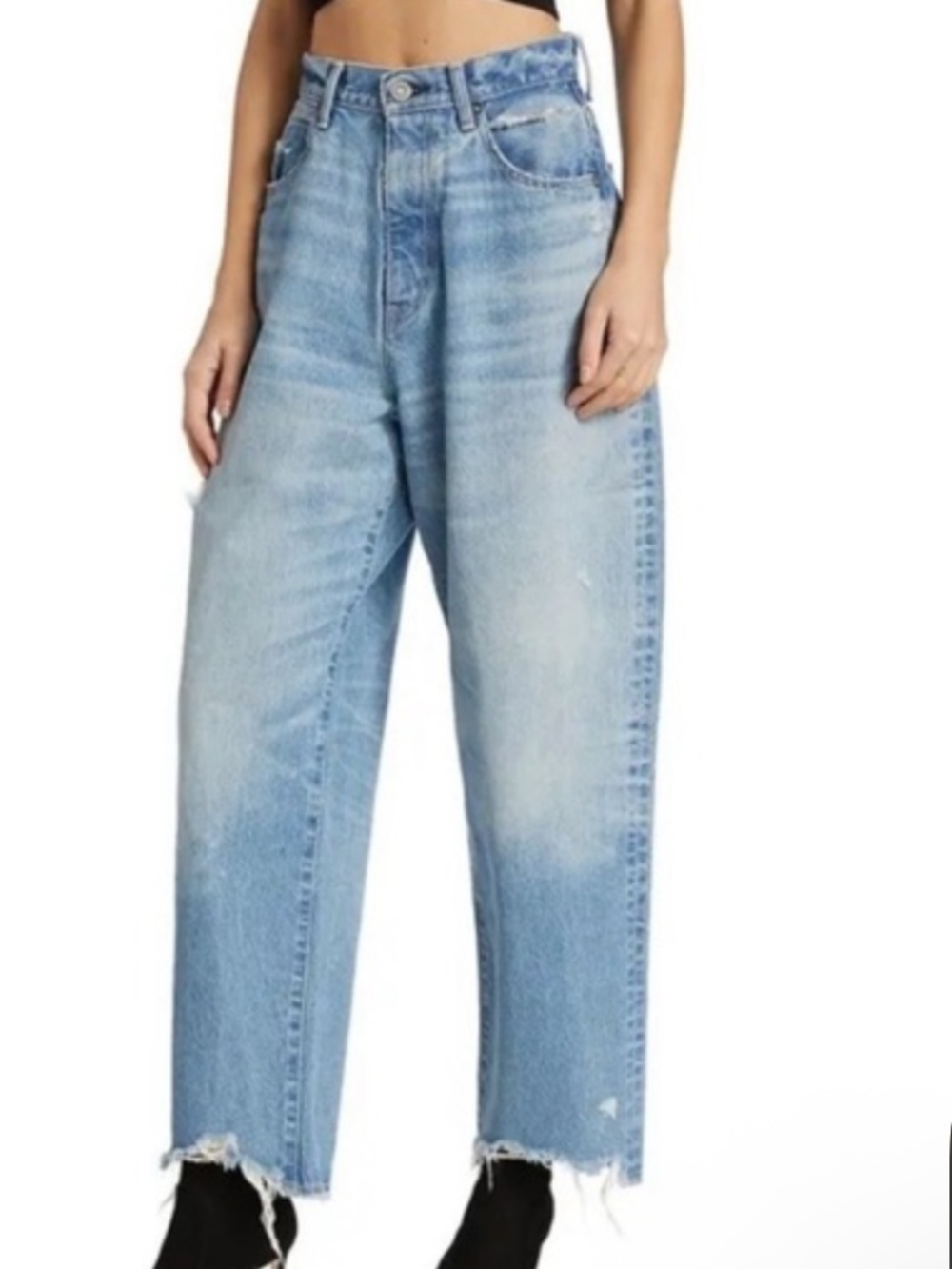 MOUSSY VINTAGE Amazing Ultra High Waisted Bowed Taper Jeans 27 NWT $380!!